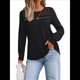 thumbnail image 1 of Blusas de Larga para Mujer, Blusas Elegantes e Informales, Camisetas de Encaje para Negocios, Moda de Otoño 2025. Negro XL, 1 of 7