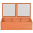 thumbnail image 4 of vidaXL Greenhouse Natural wood Wood and PC board 39.4 x 19.7 x 13.4 in, 4 of 9