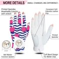 thumbnail image 2 of FINGER TEN Golf Gloves Women Left Right Hand Leather with Ball Marker Value Pack, Colored Glove for Ladies Right Left Handed Golfer All Weather Grip, 2 of 6