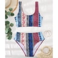thumbnail image 2 of Traje De Baño De 2 Piezas, Transpirable, Ligero, Elástico, Lavado A Máquina, 100 % Poliéster, Traje De Baño Para Mujer, Estilo étnico Cómodo Para Actividades Acuáticas Para ANGGREK P1S, 2 of 5