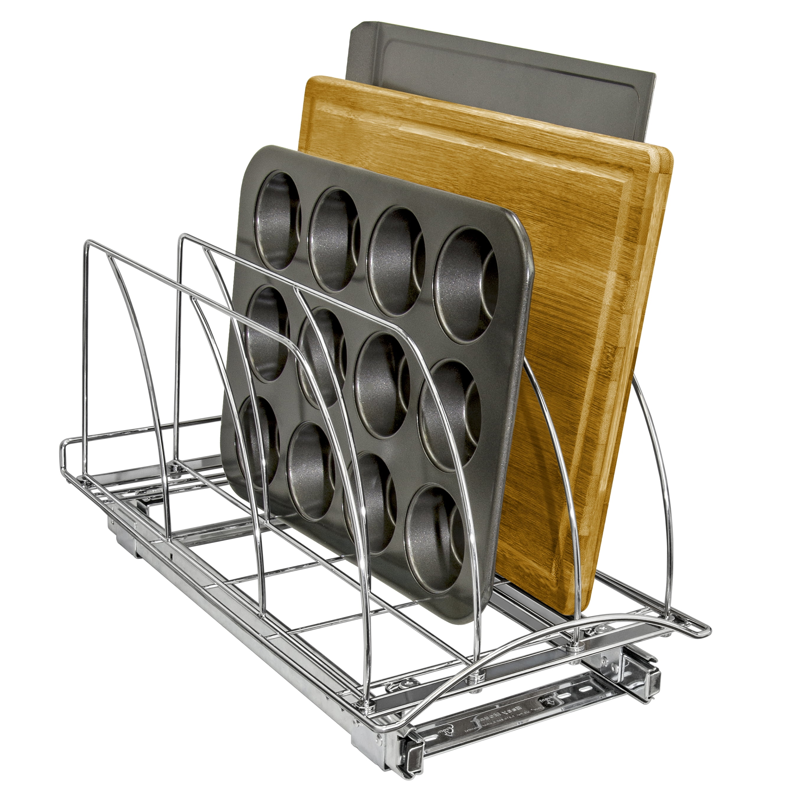 Lynk Professional Slide Out Cutting Board Bakeware And Tray Lynk Professional Slide Out Cutting Board Bakeware And Tray Organizer Pull Kitchen Cabinet Rack 10 W X 21 D Chrome