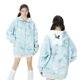 thumbnail image 1 of Sudadera con capucha y cremallera original de Hello Kitty de Sanrio para mujer, cárdigan holgado para pareja, abrigo estilo universitario Y2k, sudadera de gran tamaño, 1 of 2