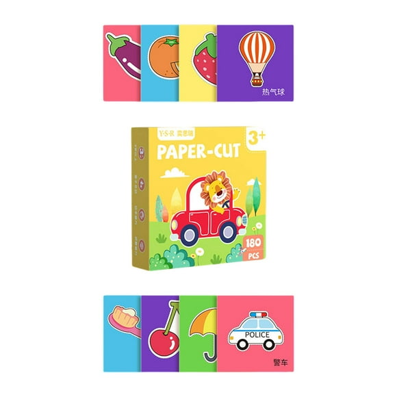 yingyy Diverse Patterns Kindergarten Paper Cuttings Kit For Childrens Skill Development Skillmatics Craft Kits life theme 14x14cm
