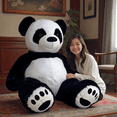 thumbnail image 7 of Anico 59" Tall (5 Feet) Giant Plush Panda Bear with Embroidered Paws and Smiling Face, Fits in 2XL Shirt!, 7 of 7