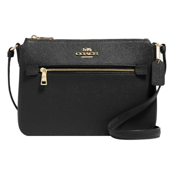 NWT Coach Black Leather Top Zip Gallery File Bag Crossbody F91148