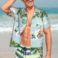 thumbnail image 5 of Lsque Animals Riding Across The Sky pattern Hawaiian Shirt for Men, Unisex Summer Beach Casual Short Sleeve Button Down Shirts-Large, 5 of 9