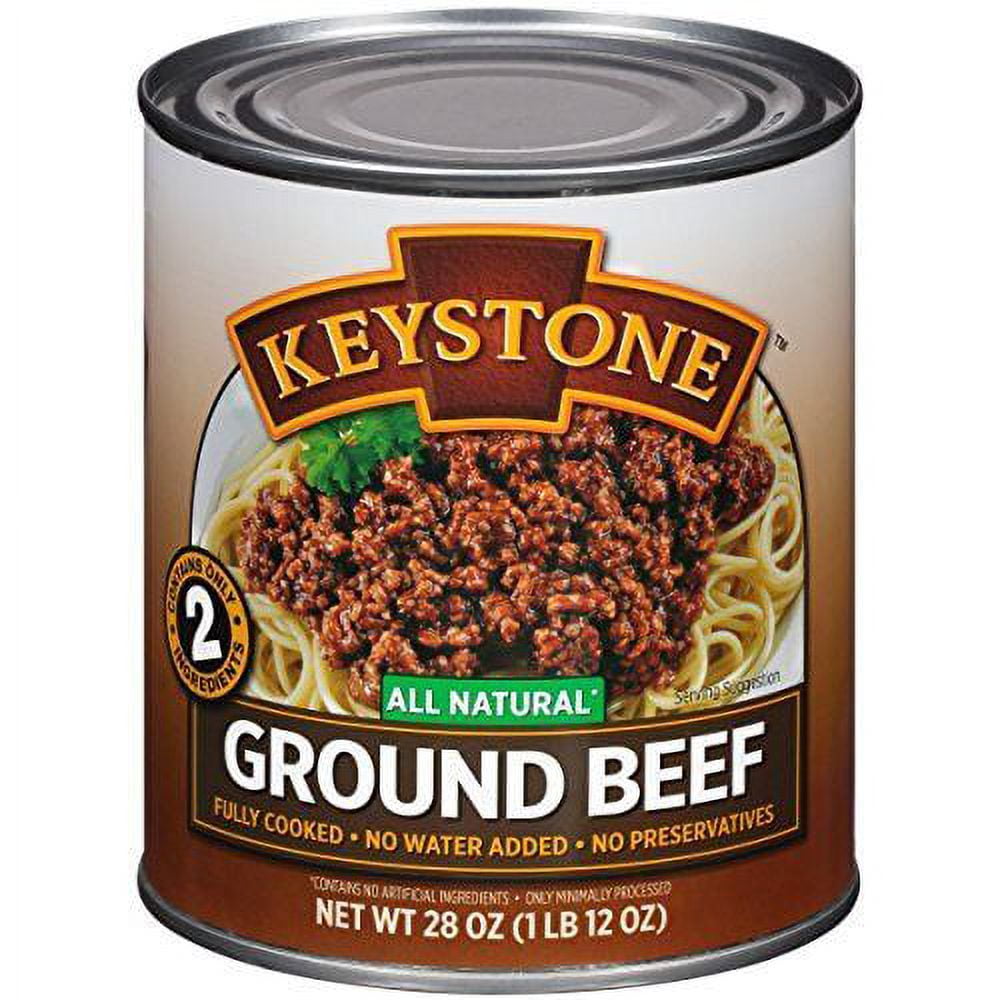 (12 Cans Pack) Keystone All Natural Ground Beef 28 oz Can Emergency Survival Food For Camping Hiking and Backpacking ✅