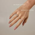 thumbnail image 2 of CUKIXA Sparkling Bow Rings Set with 14K Gold/Silver Plating | Pink Bow Earrings and Ring Set for Women | Friendship Promise Ring, Stackable Bow Jewelry Set, Gift for Women, 2 of 8