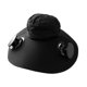 thumbnail image 3 of Sombrero con ventilador solar para exteriores, sombrero para el sol, recargable, de ala ancha, para hombres y mujeres, gorra de pescador Negro, 3 of 9