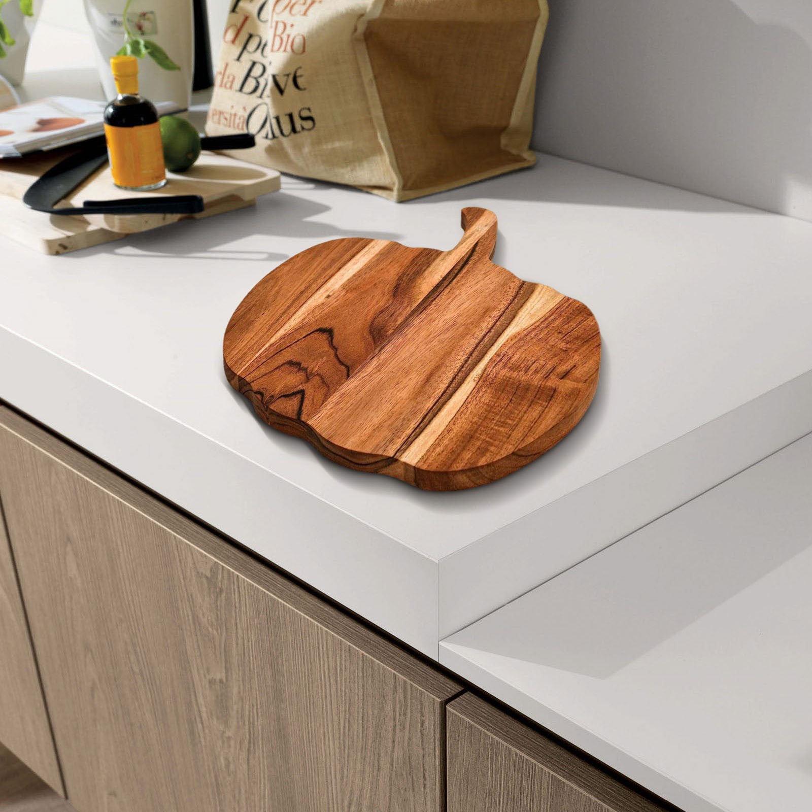 Planche À Découper De Cuisine En Acacia Bio Avec Poignées Pour Blocs De