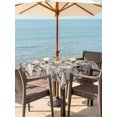 thumbnail image 3 of Outdoor Tablecloth with Umbrella Hole for Patio/Picnic/Party/Camping, Grey Coastal Waterproof Table Cloth Square Cover Washable, Summer Conch Starfish Scallops Vintage Nautical (60"x 60"), 3 of 9