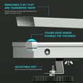 thumbnail image 2 of 24 inch Linear Shower Drain with Removable Square Hole Panel by Using Brushed 304 Stainless Steel Process, Linear Drain Equipped with Adjustable Feet and Hair Strainer, 2 of 10
