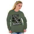 thumbnail image 4 of Hunter Funny Earned a Few Bucks Sweatshirt for Men or Women Brisco Brands S, 4 of 6