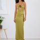 thumbnail image 1 of Vestido Largo Con Tirantes Vestido ajustado informal para mujer, sin espalda, ahuecado, ropa de vacaciones (verde L) Cgtredaw Para estrenar, 1 of 1
