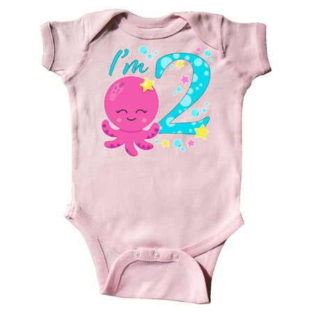 

Inktastic I m Two- cute octopus birthday Gift Baby Boy or Baby Girl Bodysuit