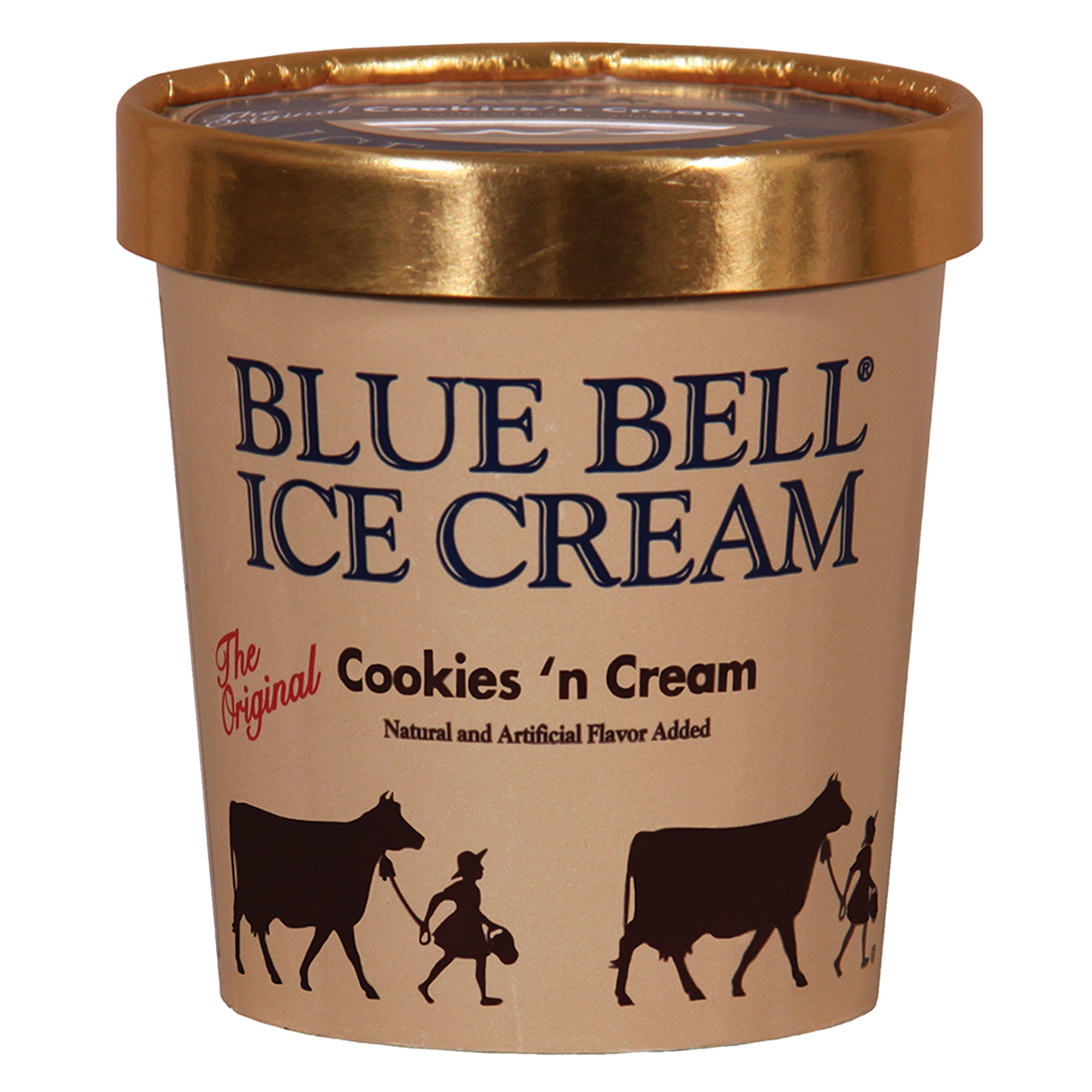 blue bell cookies and cream pint calories