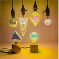 thumbnail image 2 of LINLIN 4 Pcs 3D Fireworks Decorative Light Bulb, E27 Base, 4W, AC85-220V, Shiny Decor for Home, Bedroom, Party, 2 of 2