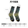 thumbnail image 3 of Balery Peaceful Deer Lily Pond Calcetas Largas con Estampado para Hombre y Mujer – Suaves y Transpirables, Talla Única (US 5-11), 3 of 6