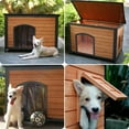 thumbnail image 5 of 34.3"L Outdoor Dog House for Small Medium Dogs Outside Chew Proof Iron Frame Dog Kennel Raised Design, 5 of 6