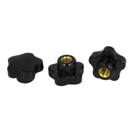 

Unique Bargains M10 x 40mm Female Thread Plastic Star Head Clamping Knob Jig Black 3pcs