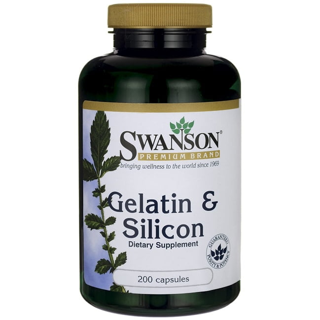 Swanson Gelatin & Silicon 200 Capsules