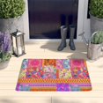 thumbnail image 2 of Pioneer Flower Floral Print Flannel Non Slip Door Rugs,Washable Door Mats Indoor,Decorative Door Mats,Dirt-Resistant and Absorbent Doormat for Entrance,Bedroom,Kitchen,Bathroom,23.5"x16", 2 of 5