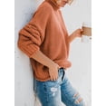 thumbnail image 3 of Sidefeel Womens Sweater Shirts Casual Solid Color Baggy Pullover Shirts Winter Warm Thick Sweater Tops M 8-10, 3 of 10