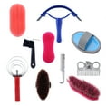 thumbnail image 2 of Horse Grooming Kit, 10Pcs Horse Cleaning Tool Set, Horse Grooming Set Horse Grooming Body Brush Kit With Sweat Scraper, 2 Combs, Itching, Hoof Pick And 5 Brushes for Horse Cleaning, 2 of 7