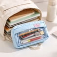 thumbnail image 6 of Aaihamo Cute Pencil Case, Stylish Polka Dots Embroidery Pencil Bag, Double Layer Large Capacity Portable Stationery Pouch for Teens Adults Office Desktop Decor, 6 of 7