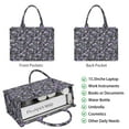 thumbnail image 2 of Large Capacity Tote Bag,Skull Flower Halloween Pattern Handbag Fashion Luxury Tote Bag,15.7"x13"x 5.1" Inches,Laptop Compatible, 2 of 6