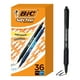 thumbnail image 1 of BIC Bol&iacute;grafos retr&aacute;ctiles de colores surtidos de tacto suave, punta media (1 mm), paquete de 36 unidades, bol&iacute;grafos negros y azules con agarre c&oacu BIC NA, 1 of 7