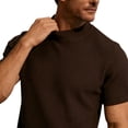 thumbnail image 6 of Maean Mens Short Sleeve Sweaters Mock Neck Ribbed Knit Summer Tops Soft Loose Casual Shirts Sweater, 6 of 6