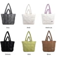 thumbnail image 3 of Large Capacity Puffy Handbag Casual Quilted Tote Bag Shoulder Bag Women, 3 of 5