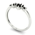 thumbnail image 2 of 0.17 ct Brilliant Round Cut Natural Onyx 14k White Gold Stackable Band SZ 11, 2 of 6