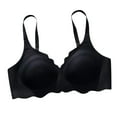 thumbnail image 6 of Sports Bra for Women Full-Coverage Bra Feature V-Neck Soft Bra Style W-791 Black L, 6 of 7