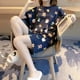 thumbnail image 2 of Conjunto de pijama de satén de seda para mujer, ropa de dormir de manga larga, traje de dos piezas de talla grande, estilo especial navideño, 2 of 4