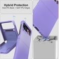 thumbnail image 3 of for Samsung Galaxy Z Flip 4 Case (2022) with Hinge Protection, Sandstone Texture, Hard PC + Soft TPU Hybrid Protective Case for Galaxy Z Flip4 5G - Purple, 3 of 14