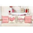 thumbnail image 2 of Valentines Day Pillow Covers 20x20 Set of 4 Spring Farmhouse Decor Pink Truck with Love Heart Be Mine Holiday Decorations Throw Cushion Case for Home Decorations TH157-20, 2 of 5