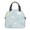 thumbnail image 3 of LNWH Butterfly Icon Blue Background Pattern Lunch Bag, Reusable High Capacity Lunch Box, 3 of 8
