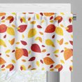 thumbnail image 3 of Ambesonne Colorful Valance Pack of 2, Seasonal Fall Leaves, 54"X12", Red Orange Yellow, 3 of 5