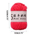 thumbnail image 3 of Milk Cotton Crochet Yarn Thread 5 Strands | 50g Ball 325m Length | Soft, Durable, Sunlight Colors | Acrylic Blend for Sweaters, Dolls, Hats, Scarves | Premium Knitting & DIY Craft Supplies, 3 of 6