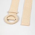 thumbnail image 6 of Dress Handmade Woven Wide PP Grass Pin Buckle Belts Skirt Accessories Girdle Waistband Waist Belt WHITE, 6 of 6