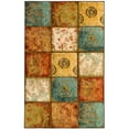 thumbnail image 1 of Mohawk Home Free Flow Artifact Panel Multi Transitional Patchwork Printed Runner, 1'8"x6', Orange & Teal, 1 of 10