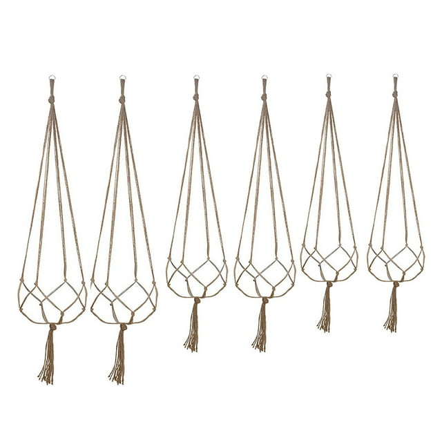 Yhmxh Home Decor,Room Decor,Bathroom Decor 6PCS Hanger Flower Pot Cotton Rope Wall Indoor Home Decor Hanging Basket