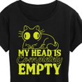 thumbnail image 3 of Instant Message - Cat Lovers - My Head Is Completely Empty - Women's Short Sleeve Graphic T-Shirt, 3 of 6