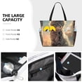 thumbnail image 5 of Yiaed Sunshine Cloud Kitten Print Large Capacity Beach Travel Bag - Waterproof Zipper Vacation Tote for Sandproof Storage, and Camping, 5 of 5