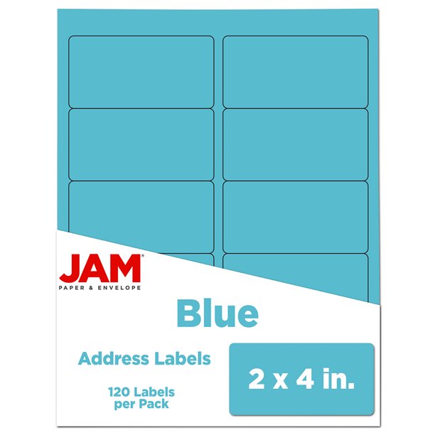 JAM Shipping Address Labels, Standard Mailing, 2 x 4, Blue, 120/Pack - Walmart.com - Walmart.com