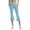Light Blue, variant on Aboser Womens Capri Flare Pants with Pockets Tummy Control Yoga Leggings Stretchy Casual Workout Tight Pants Solid Color Calf Length Legging