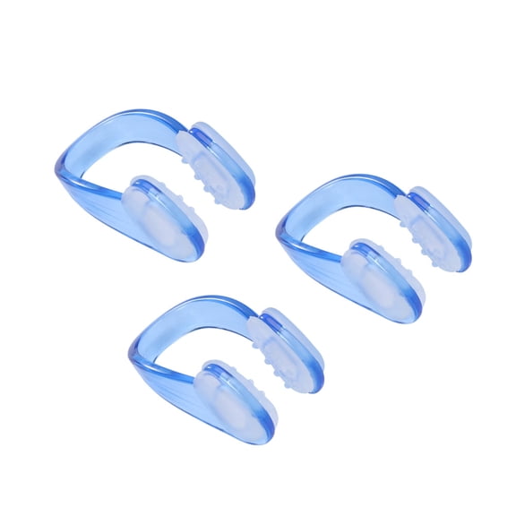 FUTUREORYY 3Pcs Swimming Nasal Clip for Adults Unisex in Blue Silicone 1.4x0.8x0.6in