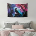 thumbnail image 5 of SEANATIVE Galaxy Wolf Tapestry for Room Decor Small Tapestries Wall Hanging Tapestry for Bedroom Aesthetic Living Room Dorm Party Decoration,36x24 Inches, 5 of 6